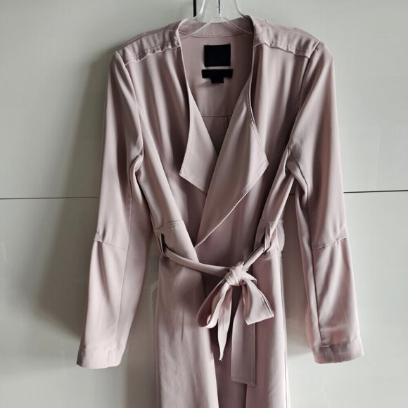 500 Maison CinqCent Open Trench Dusty Rose Pink - Picture 5 of 16